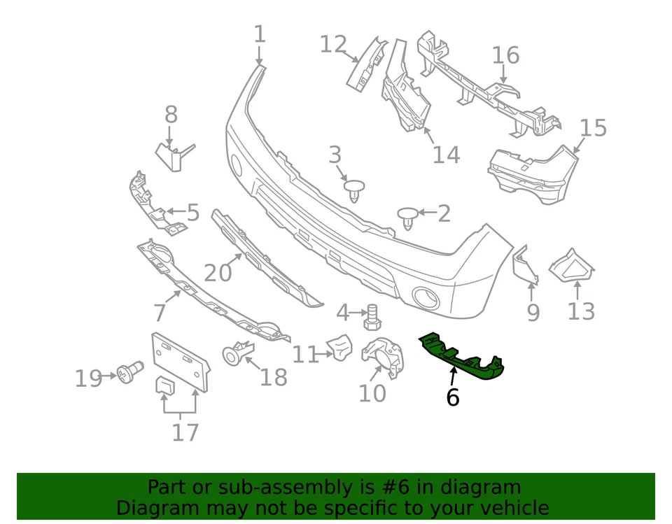 Nissan Pathfinder 2005-2012 genuino - alerón 96013-EA500 Foto 2 de 2