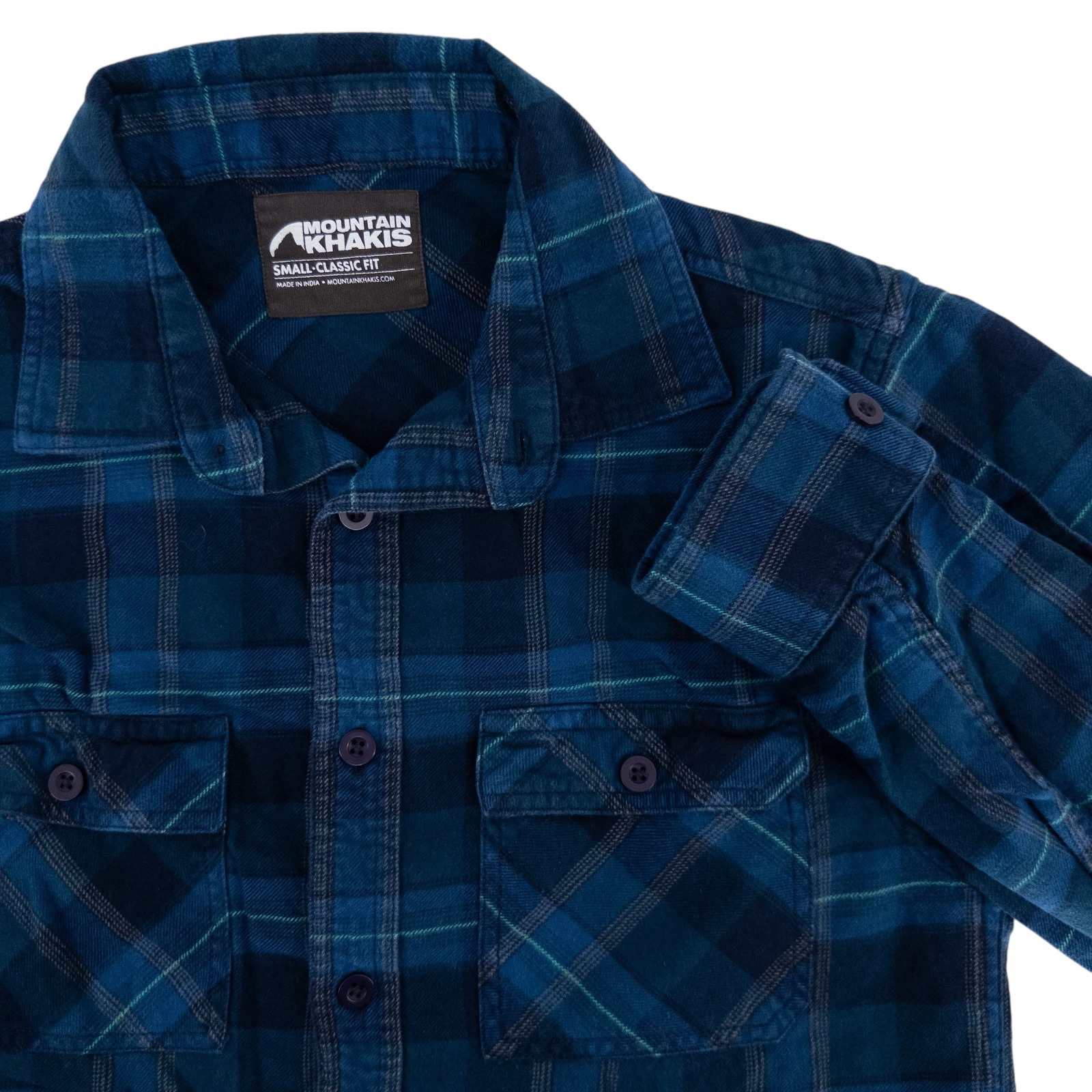 Mountain Khakis Men’s Small Park Flannel Classic Fit Long Sleeve Button Up Shirt