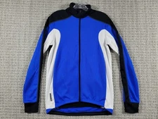 De Marchi Cycling Jacket Adult Large Jersey Warmup Fleece Lined Full Zip 