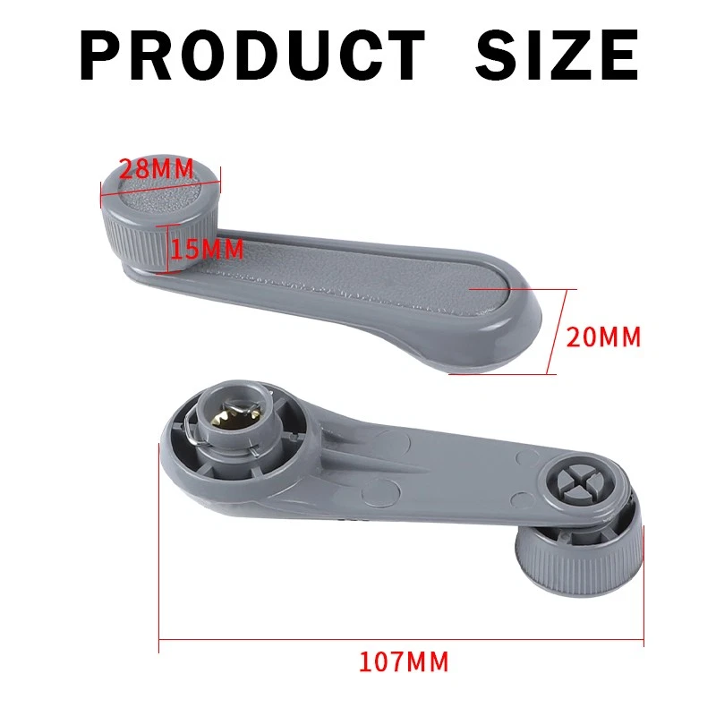 2X Manivela de ventana interior izquierda derecha para camioneta Toyota Tacoma 4Runner Camry Foto 4 de 4