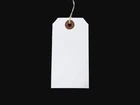 White Strung Tie On Tags String Luggage Labels Craft Gift 120mm x 60mm KF01623