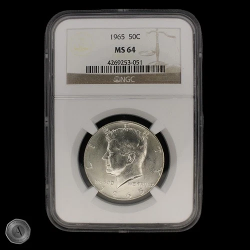 1965 Kennedy Half Dollar NGC MS64 -E327