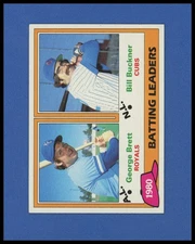 1981 Topps #1 '80 Batting Leaders - George Brett & Bill Buckner Baseball Card
