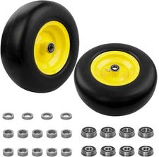 13X5.00-6 Flat-Free Lawn Mower Tire & Wheel Set of 2 Zero-Turn Mower Front Tires