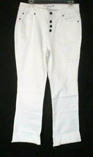 Peace Love World Button Front Jeans White Sz 10 Button Front A353696 Women DD594