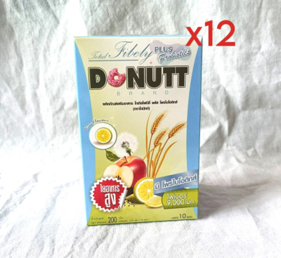 12x Donutt Total Fibely Plus Probiotic 9000mg Healthy Reduce Detox Smell Body