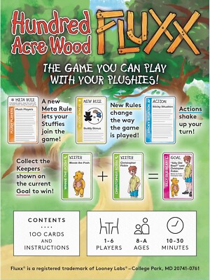 Hundred Acre Wood Fluxx – Kartenspiel Mit Winnie Puuh & Freunden, Für Familien, Inkl. Plüschtier-Regel