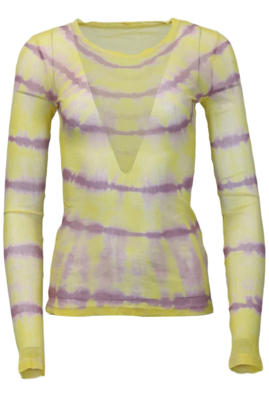 RAQUEL ALLEGRA TIE DYED STRETCH MESH TOP UK 6