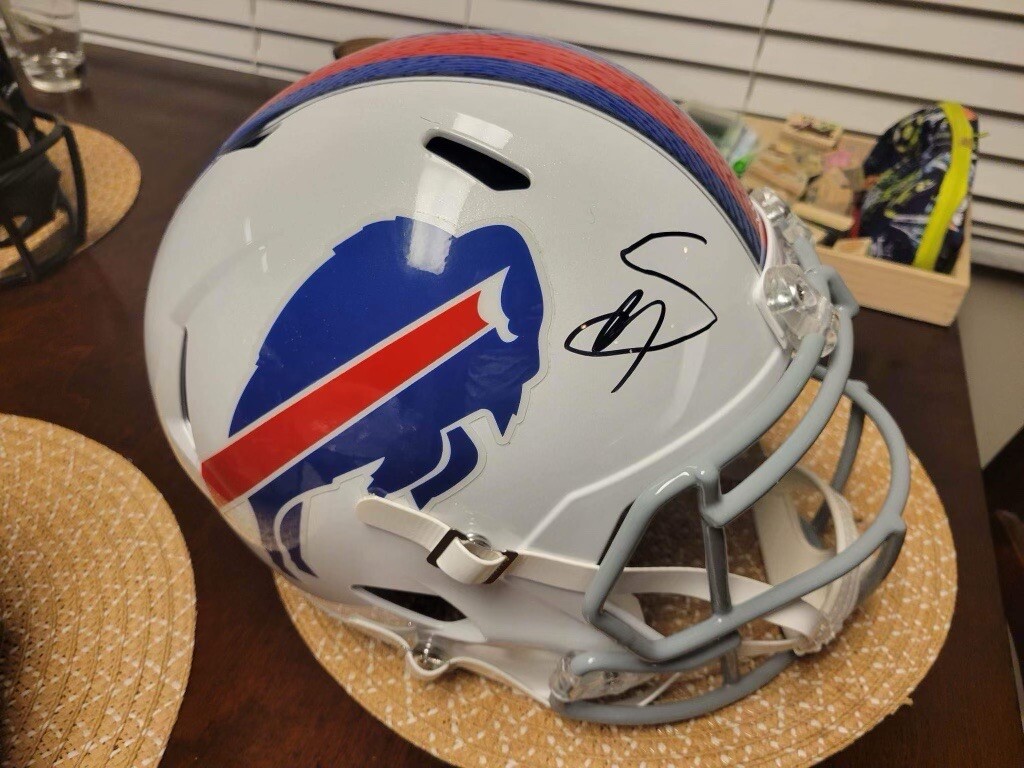 Stefon Diggs Autographed Signed Buffalo Bills Replica Helmet! Beckett Authenticated. 
