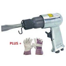 Air Impact Hammer Kit with Built-In Air Regulator w/ Leather Working Gloves