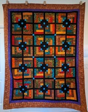 Vibrant and Unique Handmade Quilt - Perfect as a Throw or Wall Hanging