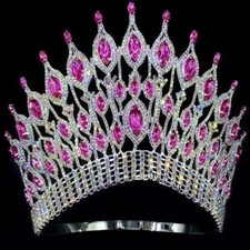 Wedding Crown Queen Rhinestone Tiara Party Stage Show Hair Jewelry for Pageant