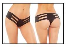 SEXY SKIMPY PEEK A BOO BRAZILIAN BIKINI BOTTOMS! BRAND NEW! MADE IN USA! LOOK!!!