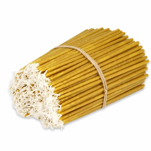 Pure Beeswax Taper Candles - Orthodox Church, Bulk, Ritual, Prayer, 11" (27cm)