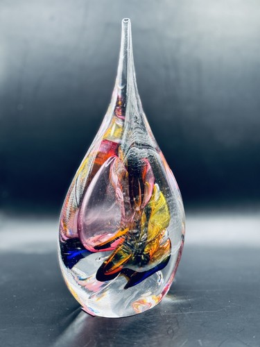 Mundgeblasene Kristall Kunst Glas Träne Wohndeko Briefbeschwerer - Bild 5 von 6