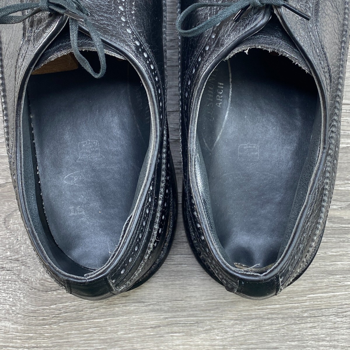 HY-TEST Black Leather Wing-Tip Steel-Toe Vintage Work Dress  display picture 2