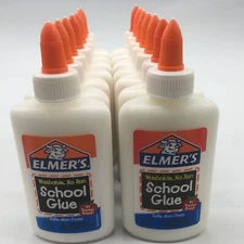 Elmer's Washable NO RUN Liquid School Glue 4 Oz Bottle - LOT of 14