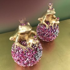 KARIN VAN NOORT 2X FroschK.+FroschK.in. Einzel190 Beide340 Handverziert UNIKATE