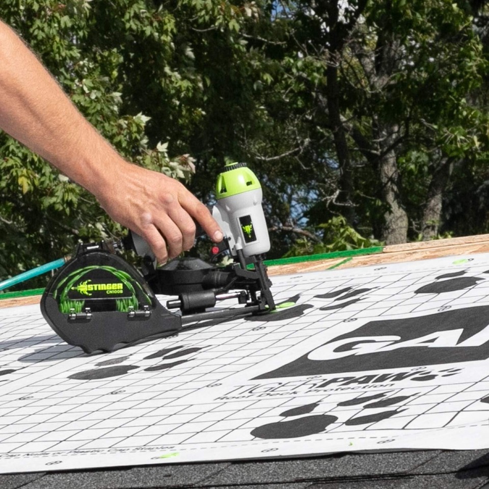 STINGER CN100B Cap Nailer 1in 15 Degree Pneumatic Roofing Nailer w