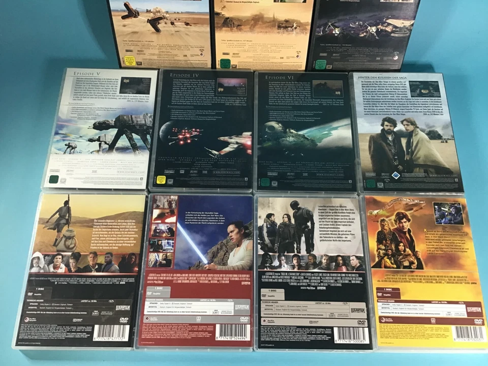 Star Wars 1-6 + 7 + 8 + 9 + 10 (1 2 3 4 5 6 7 8 9 10) 1-10 DVD Film Set Sammlung - Bild 3 von 3