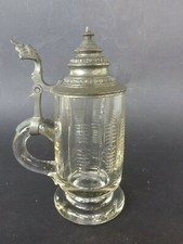 Historismus Bierkrug Kristall geschliffen 0,25 L