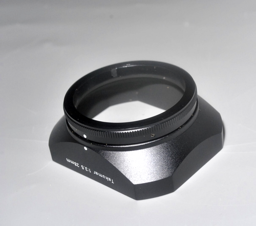 Mint* Vintage Asahi Pentax Takumar 1:3.5 28mm clamp-on lens hood + Leather case - Picture 6 of 12