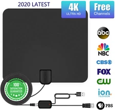 Clear TV Antenna Indoor HDTV Amplified Digital TV Antenna 4K Booster 5800 Miles
