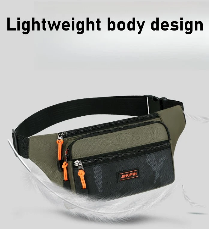 Riñonera Bolso Cintura Hombres Mujeres Hombro Cadera Cinturón Riñonera Deporte Viaje Impermeable Foto 4 de 4