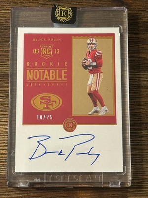 Brock Purdy 2022 Panini Encased Rookie On Card Auto /25 #RNSBP RC 49ers Sealed