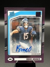 2024 Clearly #60 Rome Odunze Clearly Rated Rookie Auto RC Purple #/75 Bears