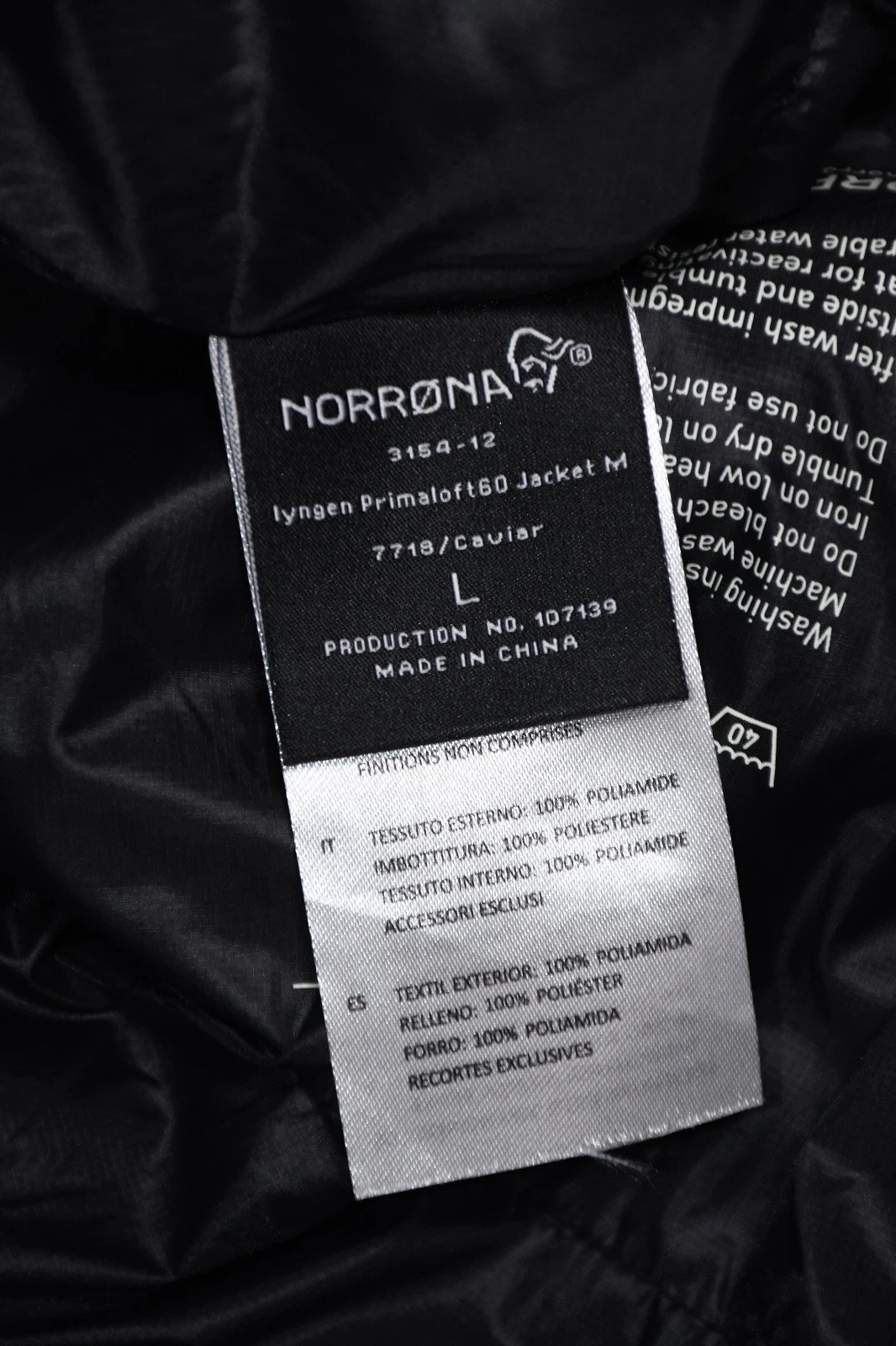 Norrona Lyngen Primaloft 60 Men's Windproof Insulation Jacket size XL  image 7