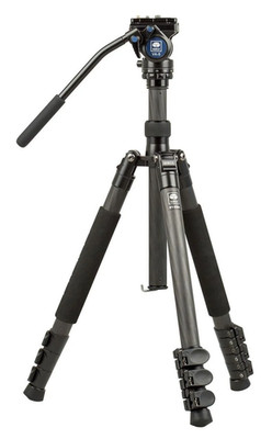 SIRUI ET-1204 4-Section Carbon Fiber Travel Tripod with VA-5 Fluid Video Head