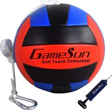 GAMESUN Tetherball Ball and Rope Set- Tetherball Ball with Rope and Carabinee...