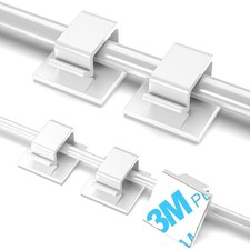 100 PCS Adhesive Cable Clips White, Small  Large Wall Wire Holder for Cord