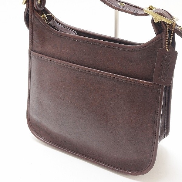 [Y1] KC662 Vintage USA Made COACH Old COACH 9966 All Leather Crossbody ...