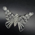 Reverse Carved Lucite Butterfly Brooch Vintage Costume Jewelry Bug Insect