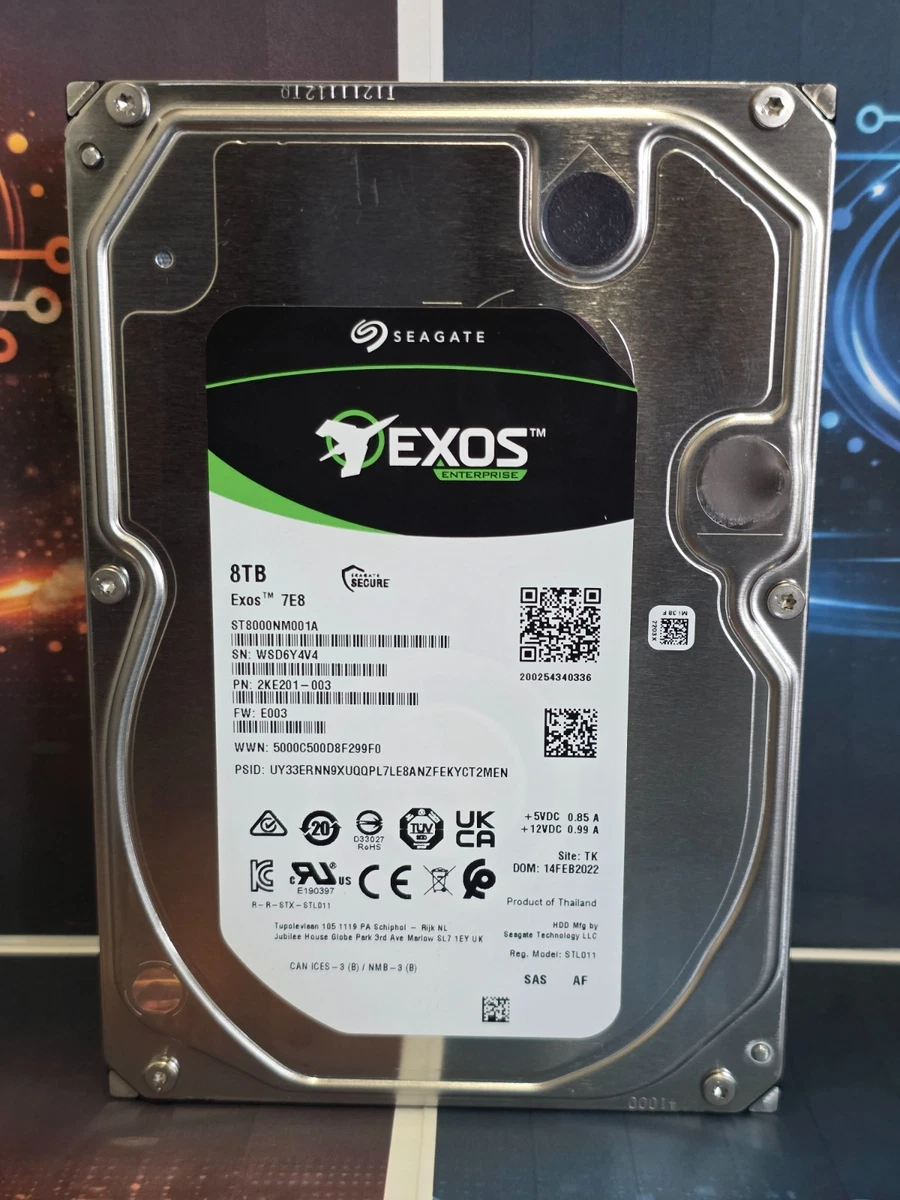 Seagate SAS Internal Hard Disk Drives 8 TB Storage Capacity for