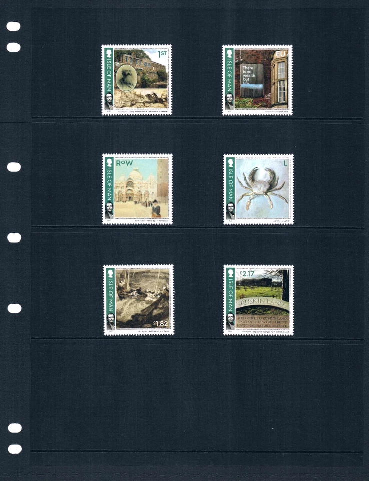 Valor Scott de $23,35 - ISLA DE MAN 2021 GB UK Escritor John Ruskin CV MNH NH UMM Foto 2 de 4