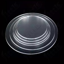 10mm-300mm Laser Cut Clear Plastic Circle Discs Transparent Sheet Thick 1mm-6mm