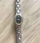 Vintage Seiko 1N01-0CT0 Blue Gold Silver Watch Ladies Womens