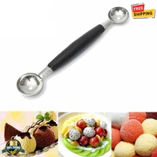 1 pc Stainless Steel Double Ended Fruit Ice Cream Melon Baller Spoon