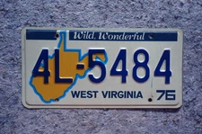 1976 West Virginia License Plate