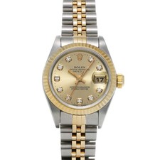 ROLEX Datejust 69173G Champagne/diamond WATCH 704580