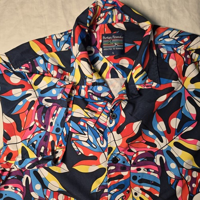 #ad #ad Broken Threads Shirt Mens Large Hawaiian HYDRO TEK UPF Shirt Bright Beach $18.00