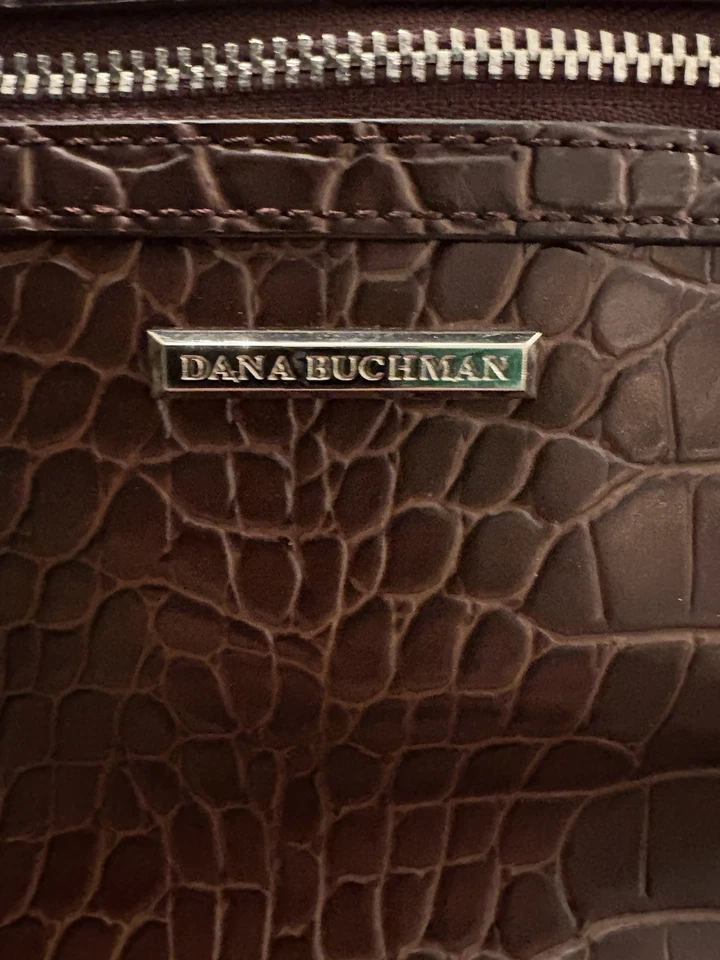 Bolso de mujer Dana Buchman marrón cocodrilo imitación cuero Foto 2 de 4