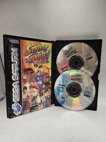 Sega Saturn Street Fighter Collection  Capcom Beat Em Up Retro Rare OOP Ryu Ken