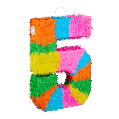 Pinata set bunt 0,2 kg Zahlen Pinata Geburtstags Pinata Kinder Piñata 50 cm