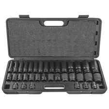 Schlagschraubernüsse 1/2" Kraftnuss 8-32mm Steckschlüssel 35tlg Nusssatz 6-kant