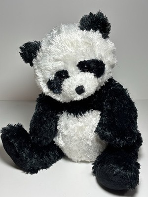 Ty Silk Tysilk Classic 10  Plush Panda Bear Shanghai 2007 Black White HTF No Tag