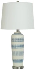 Stylecraft Caleb 29 1/2" High Blue Ivory Ceramic Table Lamp